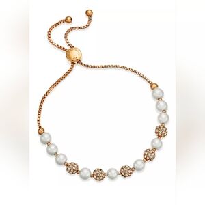 Charter Club Elegant Gold and White Pearl Bracelet